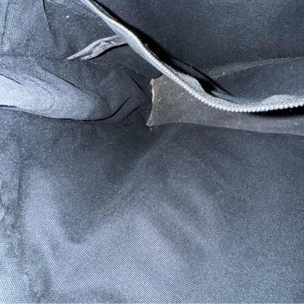 HERMES Fourre Tout MM Hand Bag Canvas Black Gray Auth ti1602 - Picture 11 of 12